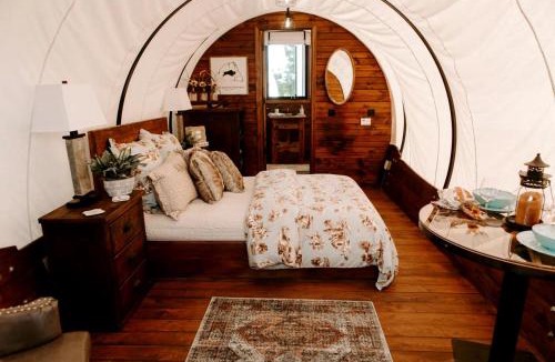 Houston House | Ohio Glamping Destination in this Covered Wagon in Arcanum