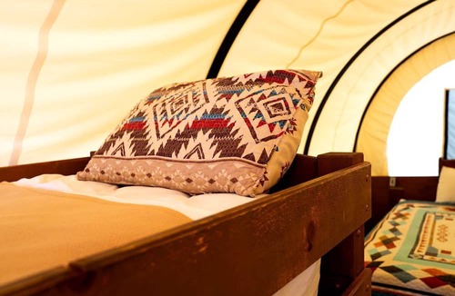 South Oklahoma City House | Oklahoma Glamping in this Wonderful Covered Wagon for Family Vacations near Oklahoma City