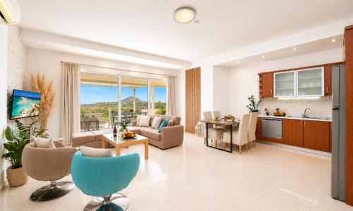 Vathi Villa | Olive Green Villa Heated Pool