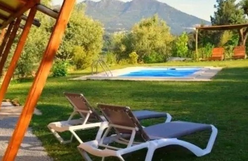 Molares RV Rental | “Oliveira Glamping” Tent with Mountain View, Private Pool, and Wi-Fi