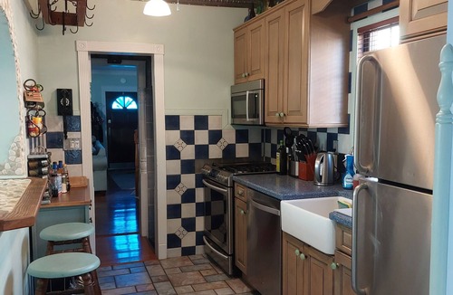 Long Beach House | "Once Upon a Tide" eclectic beach house with pizza oven, game room, fireplace