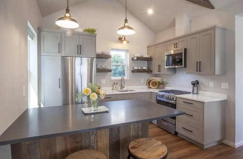 Historic Railroad District Hotel | One bedroom one bathroom studio with full kitchen and stunning patio.