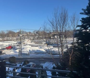 Cos Cob Apartment | One bedroom with modern kitchen, balcony with water view