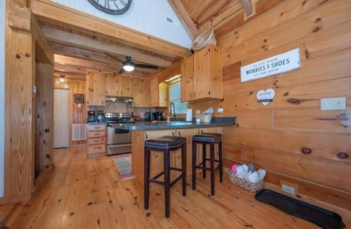 Mill Spring Cabin | Orchard View Log Cabin near Tryon IEC & Lake Lure!