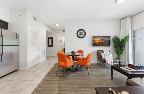 Celebration Apartment | Orlando Getaway with Pool View Balcony