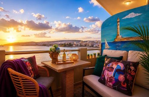 Koum Kapi Apartment | Orpheus House Beachfront 2BR Apartment with Balcony & Sea View Walk to Old Town