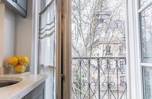 Quartier du Gros-Caillou Apartment | Outrageously Romantic, with Spectacular Eiffel View from the Balcony