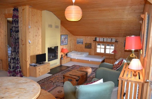 Saint-Luc Apartment | Outside : attic flat on the 2nd flooor of a chalet, for 2-4 persons, access from the "route du funic