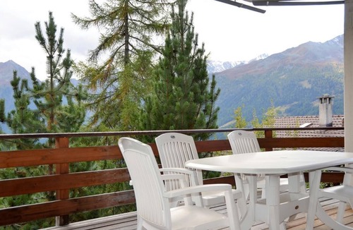 Saint-Luc Apartment | Outside : luxury modern Apartment on the ground floor of a chalet, for 4 persons, balcony-terrace, b