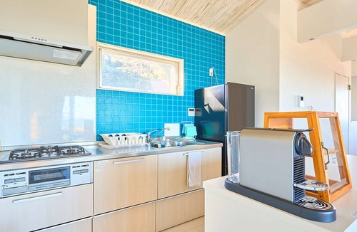 Ichinomiya Villa | Overlooking the Olympic surf venue from the cypress bath and large terrace.