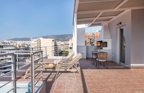 Neos Kosmos Apartment | Panoramic Acropolis View Rooftop Studio by MPS