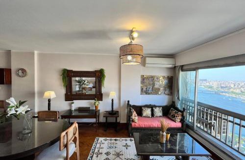 Zamalek Apartment | Panoramic Lovely Nile views 3BR in Zamalek