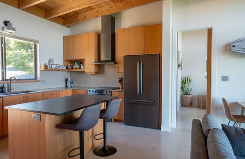 Juan de Fuca Electoral Area House | Panoramic ocean-view home tucked into the peaceful forest in beautiful Shirley.