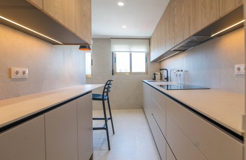 Playa de Gandia Apartment | Panoramic Seaviews throughout Condo. Luxury remodeled AIRCO- WIFI FREE. AG BERMUDAS 7A - ONLY FAMILIES