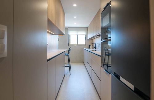 Playa de Gandia Apartment | Panoramic Seaviews throughout Condo. Luxury remodeled AIRCO- WIFI FREE. AG BERMUDAS 7A - ONLY FAMILIES