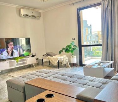 The 5th Settlement Apartment | Panoramic View Luxury 2 Beds Hotel Apart - East Town Compound - Sodic - New Cairo - Cairo