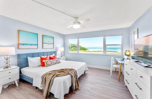 Satellite Beach Apartment | Paradise Beach Club - Oceanfront Ground Floor Condos with Heated Pool Pets Welcome