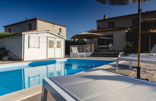 Millas Villa | PARENTHESE ENSOLEILLÉE Villa for 10 to 12 people with swimming pool, large garden