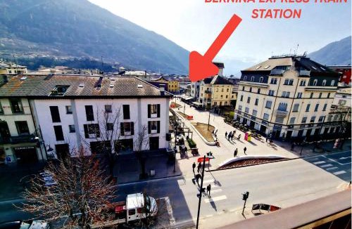 Madonna di Tirano Apartment | PASSENGERS STOP - ONE MINUTE TRAINS STATIONS - Tirano center