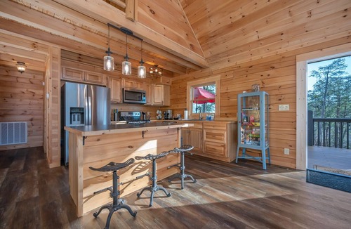 Lake Lure Cabin | Paws Awhile | Pet-Friendly Lake Lure Cabin with Mountain Views, Deck, & Easy Access to Tryon
