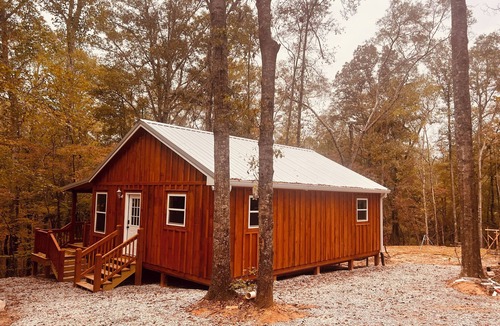 Ramer Cabin | Peaceful 2BR cabin between Montgomery & Troy, AL with trails and stocked pond