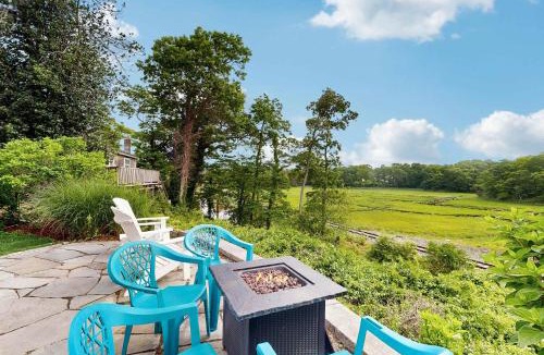 Pocasset House | Peaceful marshview escape with large sunroom AC outdoor firepit & dog friendly
