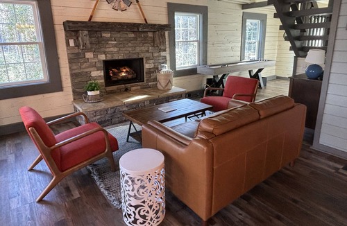 Maggie Valley House | Peaceful Modern Farmhouse Cottage with hot tub and creek, close to town