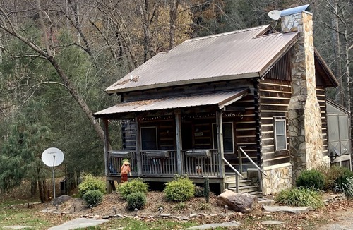 Deep Gap Cabin | Peaceful Real Log Cabin Rushing Trout Stream Jacuzzi Hot Tub