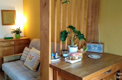 Westbury Apartment | Peaceful separate annexe with bed, kitchen, shower room and patio area.