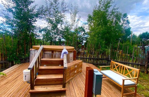 San Cristobal RV Rental | Peaceful Tipi Retreat on Organic Berry Farm near Taos, New Mexico