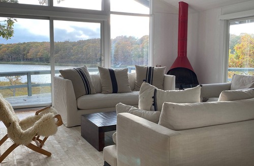 Clearwater Beach House | Perfect Mid-Century Private Waterfront East Hampton Retreat!
