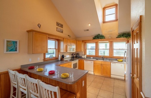 Avon House | Pet friendly Hatteras Island home with private pool, hot tub, and sound views