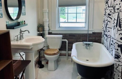 North End Apartment | Pet-Friendly Space #3 at Doggy Digs, King Bed and Office