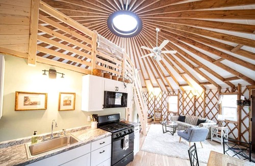 Boulder Junction Cabin | Pet Friendly Yurt with a Shared Sauna House in Northern Wisconsin, Ideal for a Weekend Escape in the Wilderness