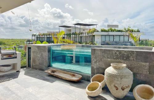 Tulum Apartment | PH de lujo, Piscina privada, 5 min playa, Vista 360