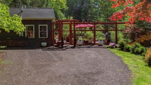 Kerhonkson House | Pondview Cabin Hot tub fire pit private pond
