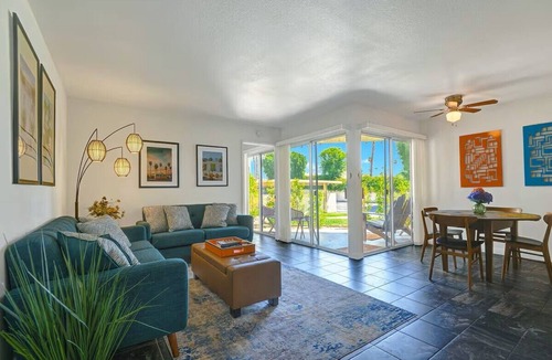Tahquitz River Estates Condo | Pool & Spa, Remote Workspace, Peaceful Palm Springs Community