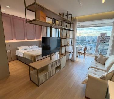 Guarulhos City Centre Apartment | Premium Studio Bosque Maia Garagem Airport