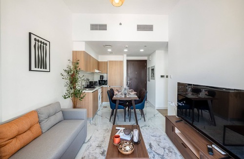 Masdar City Apartment | Prime 1BR with Pool View Balcony at Masdar City