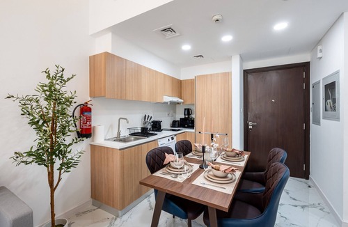 Masdar City Apartment | Prime 1BR with Pool View Balcony at Masdar City