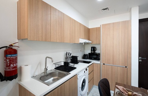 Masdar City Apartment | Prime 1BR with Pool View Balcony at Masdar City