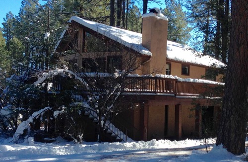 Pine Cabin | Privacy! One & 1/2 acre with wrap around deck. Backs the National Forest.