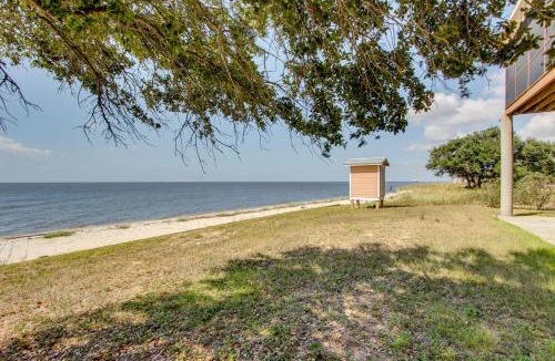 Ocean Springs House | Private Beach & Views! Stilted Ocean Springs Home