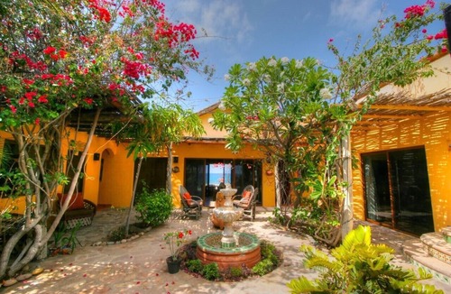 El Cardonal House | Private Beachfront House with Heated Pool in Quaint Coastal Town