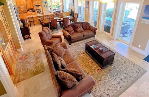 Whitby House | Private Beachfront Luxury Estate pool with waterfall free concierge – Sleeps 16
