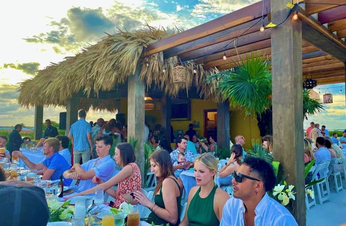 San Pedro Villa | Private Beachfront Villa 6BR Caribbean Beach Palapa Pool/Cook/Pier/Rooftop bar