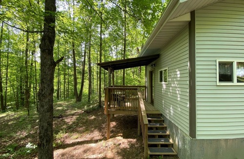 Bloomington Apartment | Private Cabin on 25 Acres with Shared Pool, Hot Tub & Fire Pit