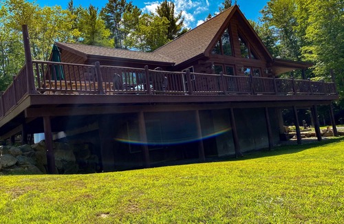 Johnsburg House | Private Cabin with Mt View & hot-tub. Near Gore, Placid & Lake George. Sleeps 15