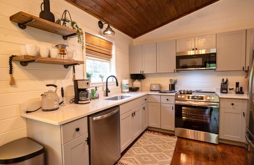 Epworth Cabin | Private Creekfront Cabin on Fightingtown Creek | Hot Tub, Game Room & Fishing