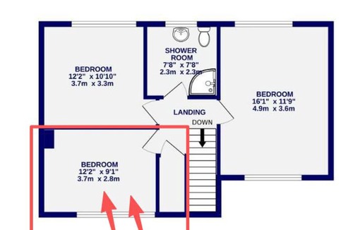 Heworth House | Private Double Room with Shared Bathroom